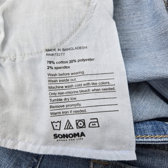 Sonoma Blue Jean Shorts with Cuffed Hem -Size 18 - Picture 3 of 8